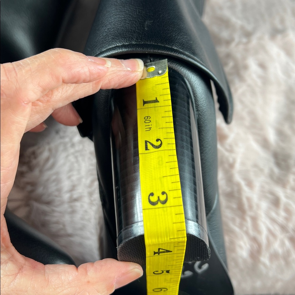 Madeline Smash Cuffed Black Chunky Heeled Boots | Size 9M - Picture 10 of 10